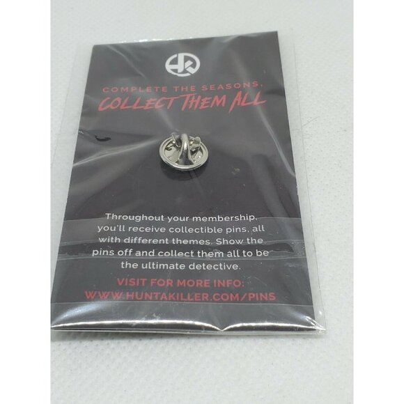 "Huntakiller" Collectible Black & White Round Enamel Lapel Pin – Classic Design - Picture 4 of 12